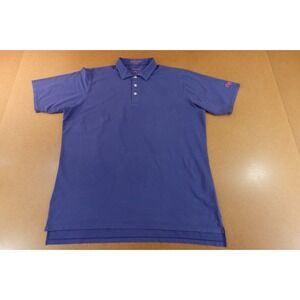 B Draddy Mens Size XL Blue Pima Cotton Short Sleeve Polo Shirt